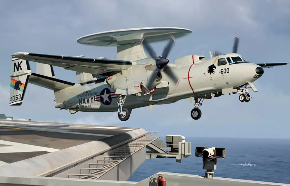 Academy 1/144 Northrop Grumman E-2C Hawkeye USN VAW-113 Black Eagles