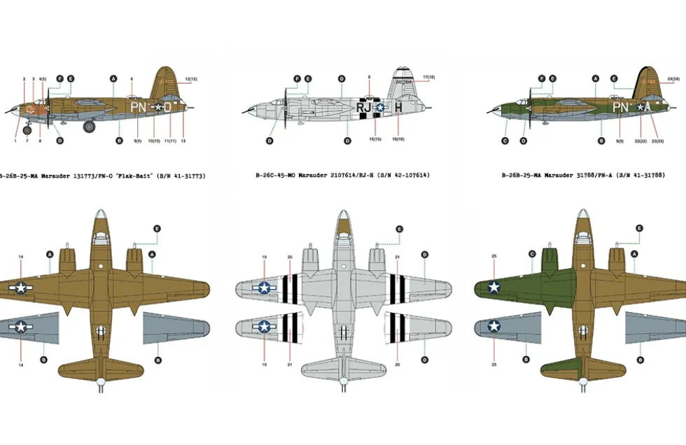 Academy 1/144 Martin B-26B Marauder USAF