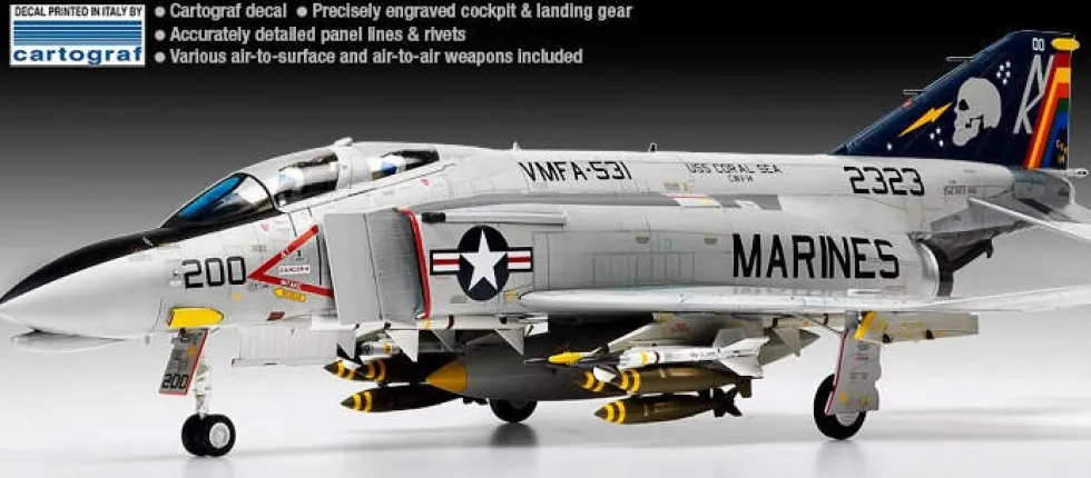 Academy 1/48 McDonnell Douglas F-4B/N Phantom II USMC VMFA-531 Gray Ghosts