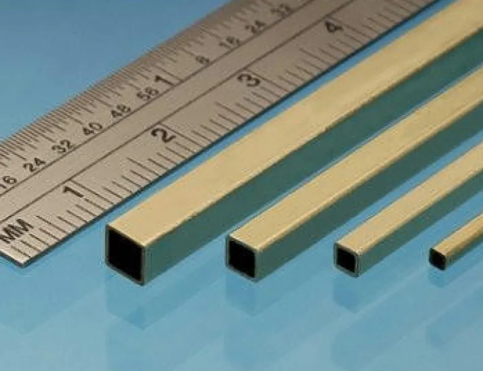 Albion Alloys Brass Square Tube 6.35mm