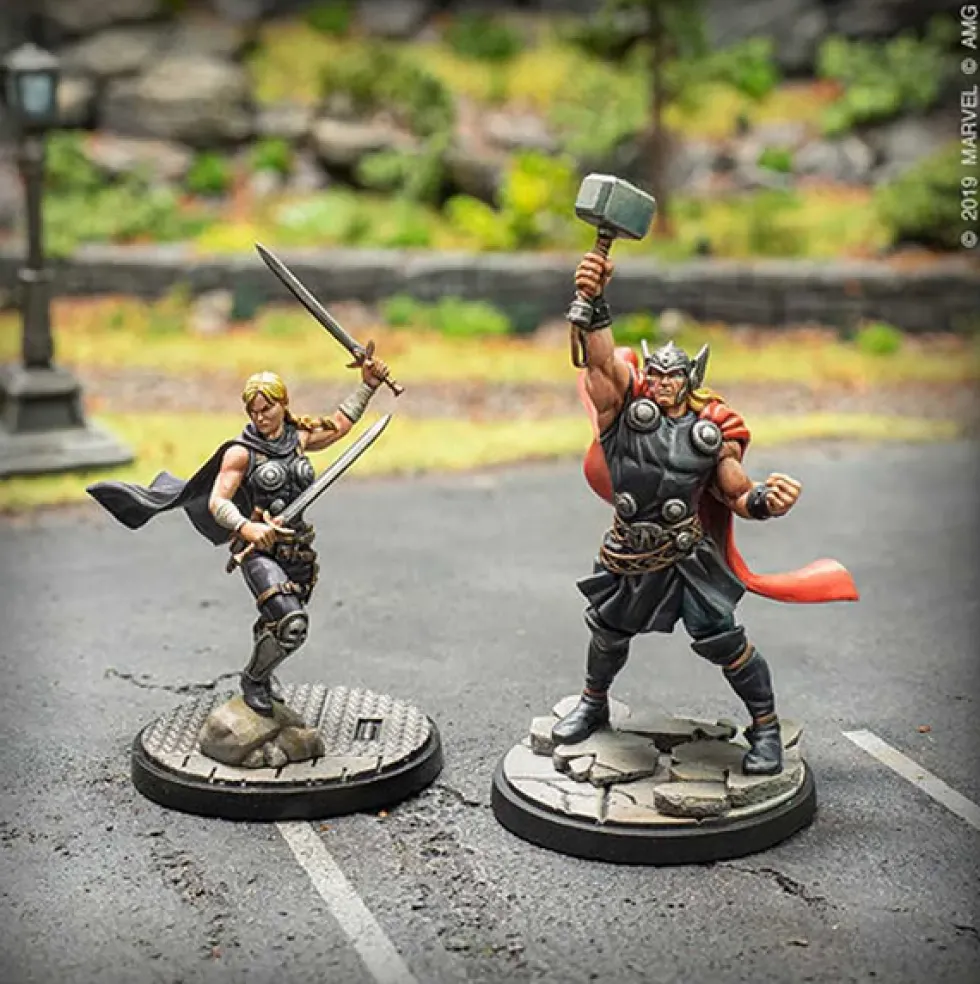 Atomic Mass Games Marvel Crisis Protocol: 011 Thor and Valkyrie