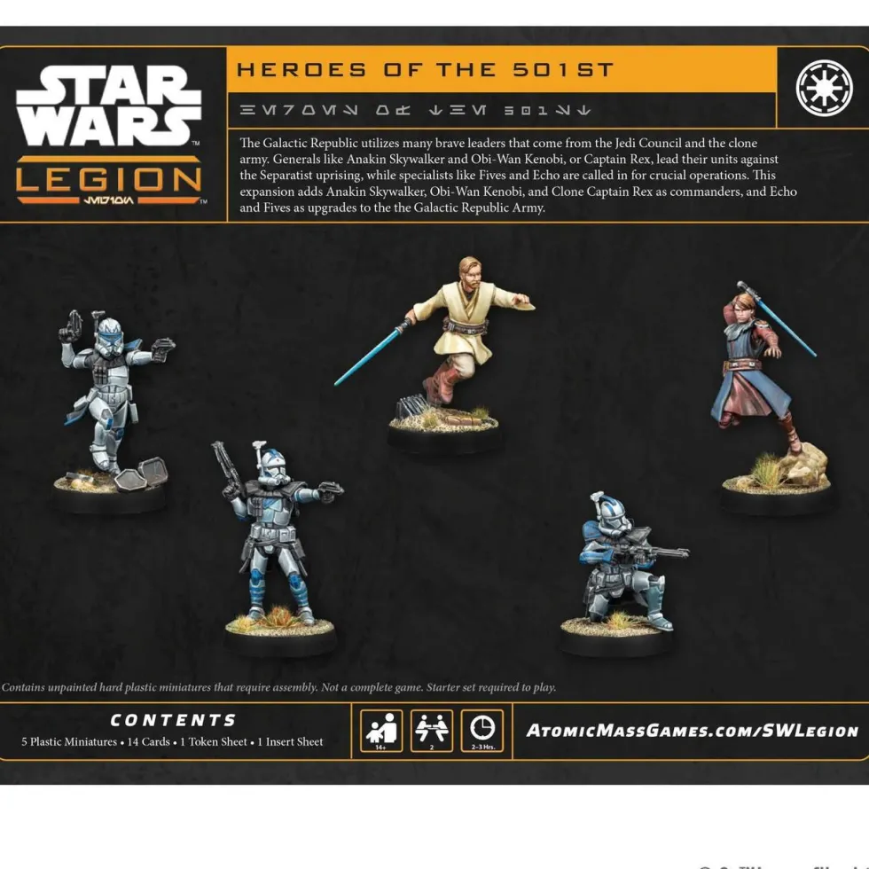 Atomic Mass Games Star Wars Legion - Galactic Republic - Character - Heroes of the 501st Character Pack