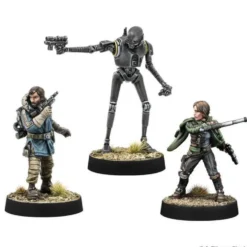 Atomic Mass Games Star Wars Legion - Rebel Alliance - Character - Cassian Andor, Jyn Erso and K-2SO