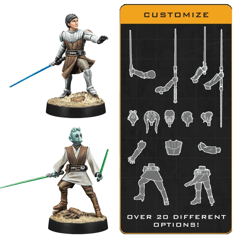 Atomic Mass Games Star Wars Legion - Galactic Republic - Character - Customisable Jedi General & Knight