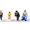 Bachmann Station Passengers Sitting Set of 6 Figures
