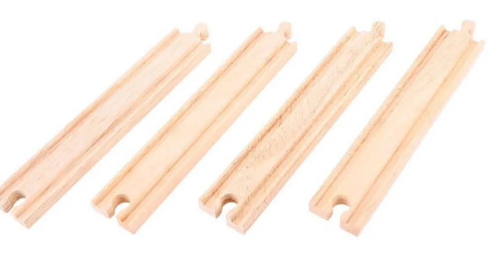 BigJigs Long Straight Track Pack x 4