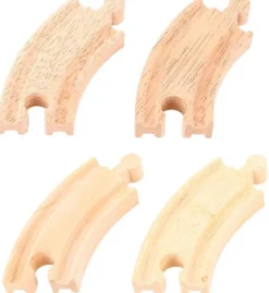 BigJigs Short Curved Track x 4