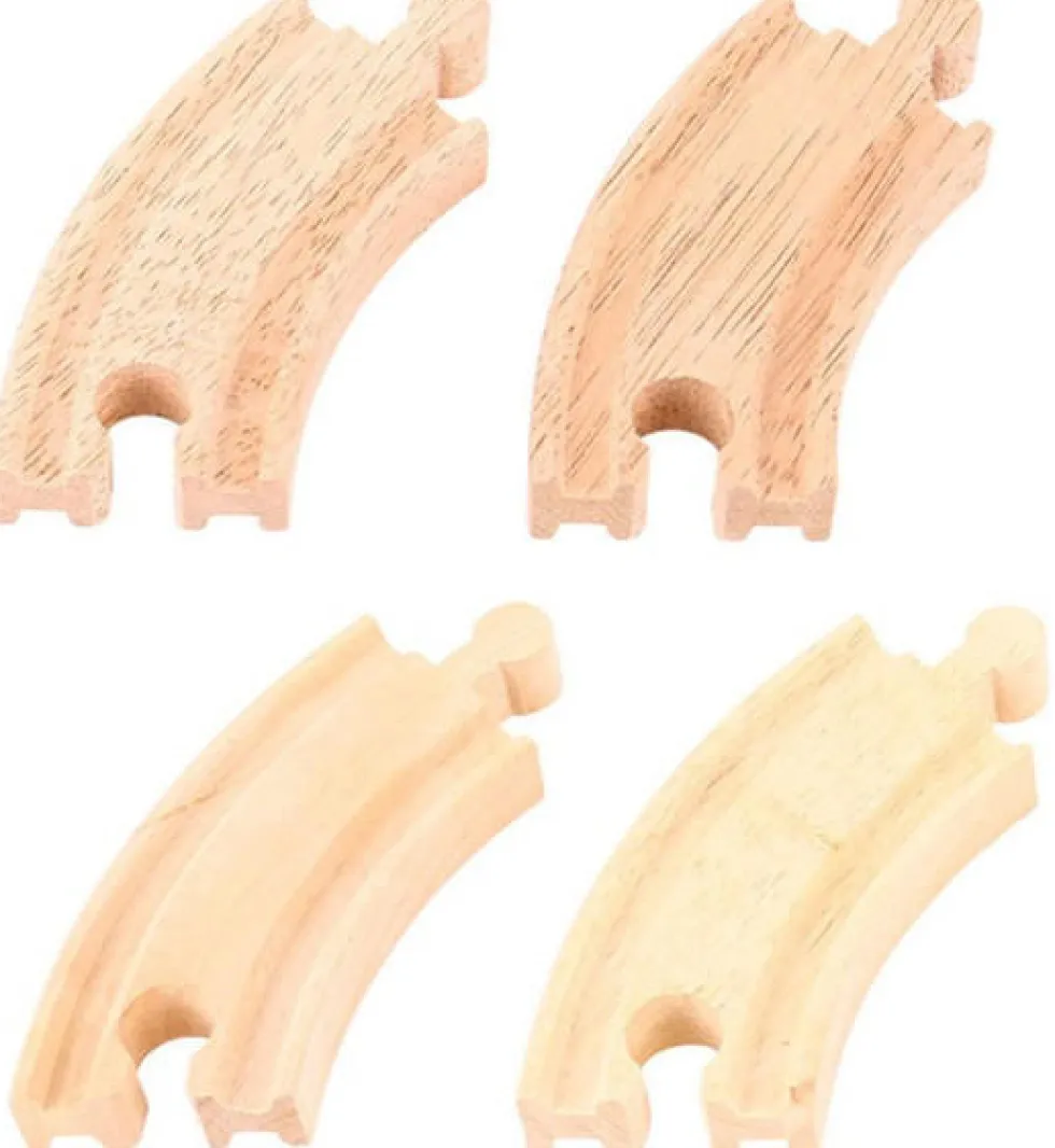 BigJigs Short Curved Track x 4