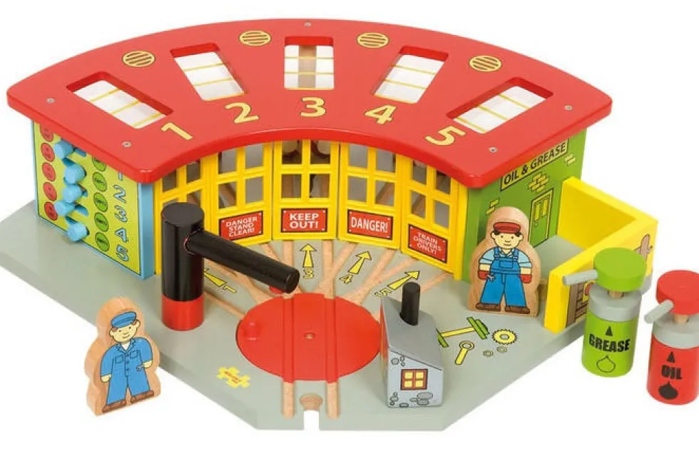 BigJigs 5 Way Engine Shed