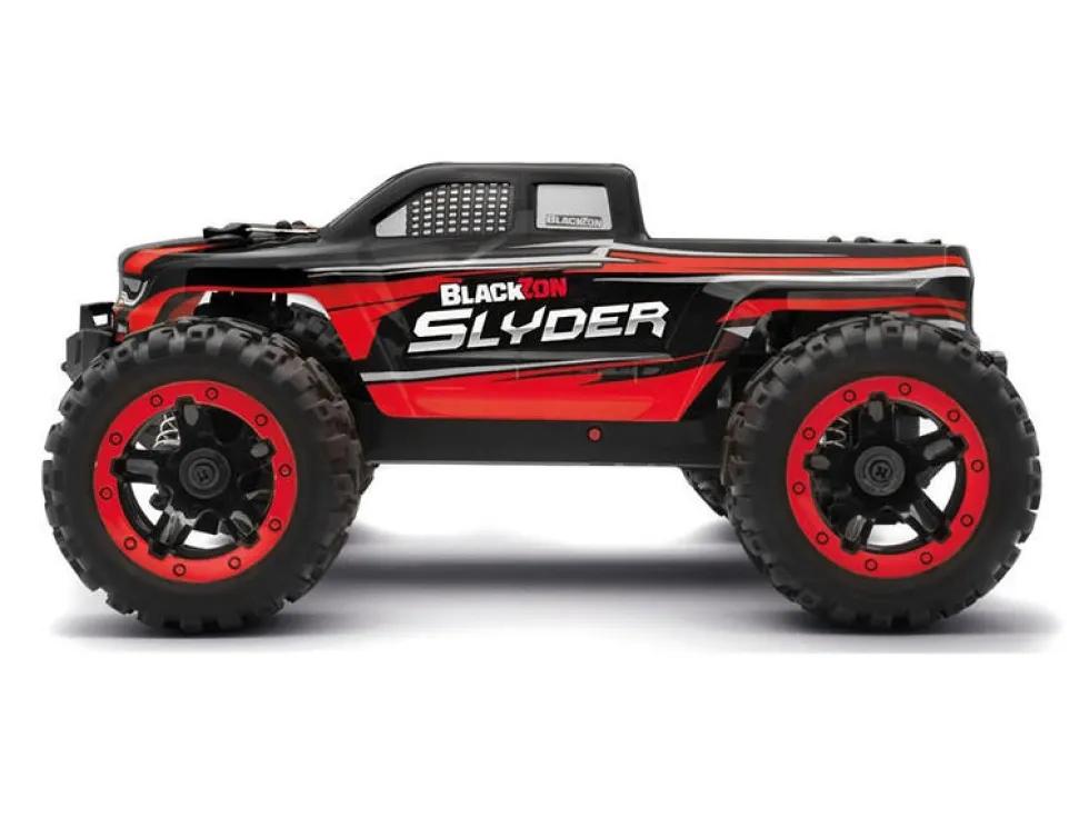 Blackzon RC 1/16 Slyder MT 4WD Electric Monster Truck - Red 2.4GHz RTR