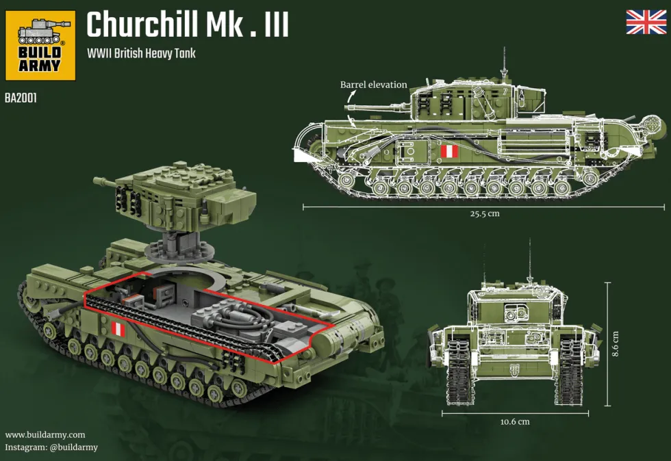 Build Army 1/33 Churchill Mk.III Infantry Tank