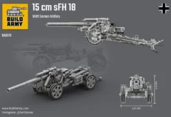 Build Army 1/35 German 15cm SFH 18 Artillery