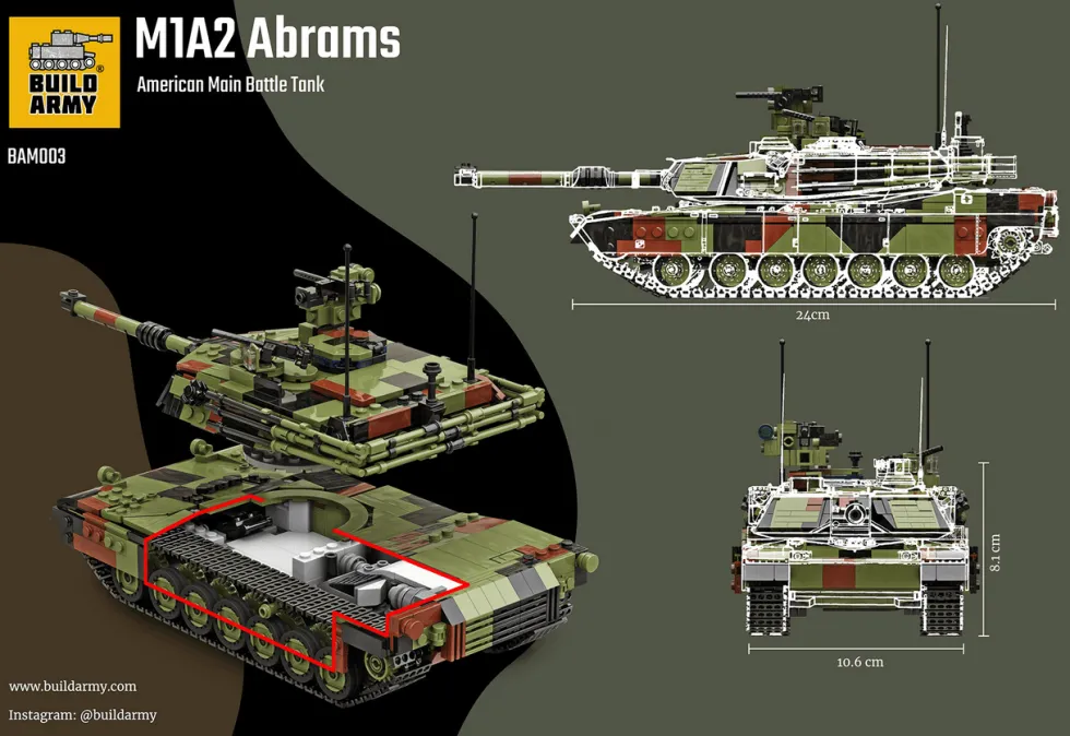 Build Army 1/33 M1A2 Abrams MBT