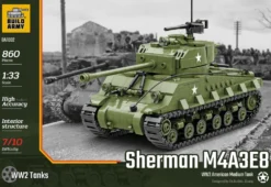 Build Army 1/33 M4A3E8 Sherman Easy Eight Medium Tank