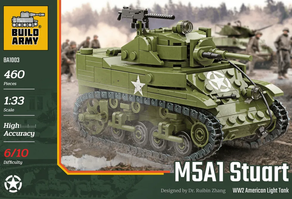 Build Army 1/33 M5A1 Stuart Light Tank