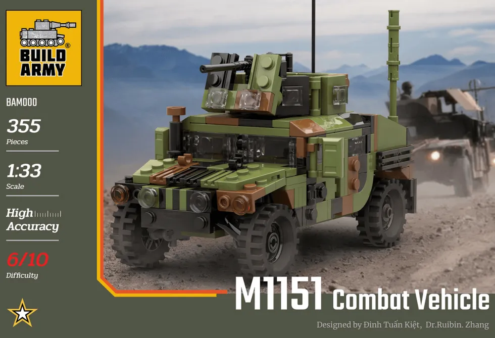Build Army 1/33 M1151 Hummer Humvee
