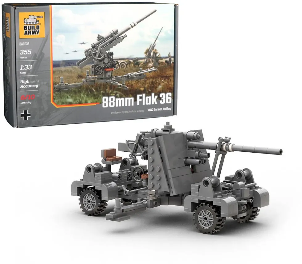 Build Army 1/35 88mm Flak 36 Artillery