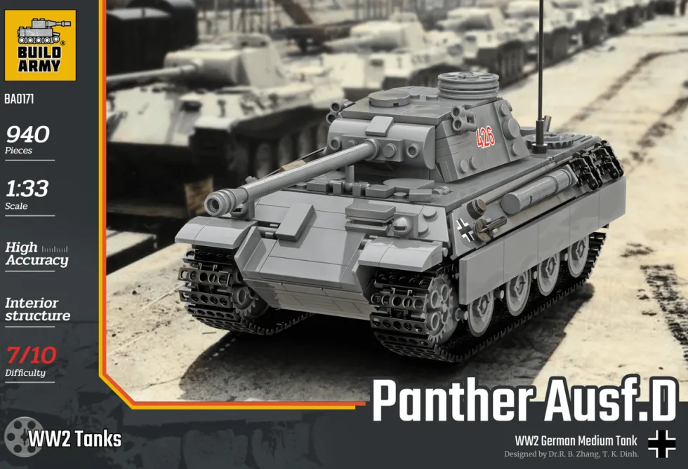 Build Army 1/33 Pz.Kpfw.V Ausf.D Panther Medium Tank