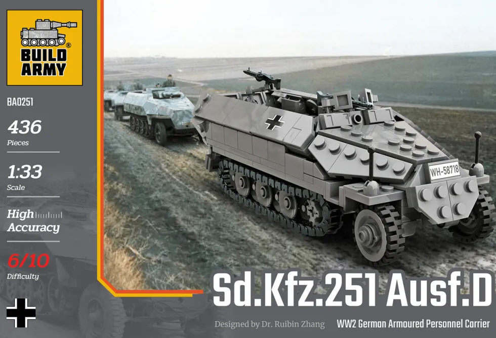 Build Army 1/33 Sd.Kfz.251 Ausf.D Half-track