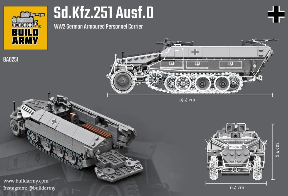 Build Army 1/33 Sd.Kfz.251 Ausf.D Half-track