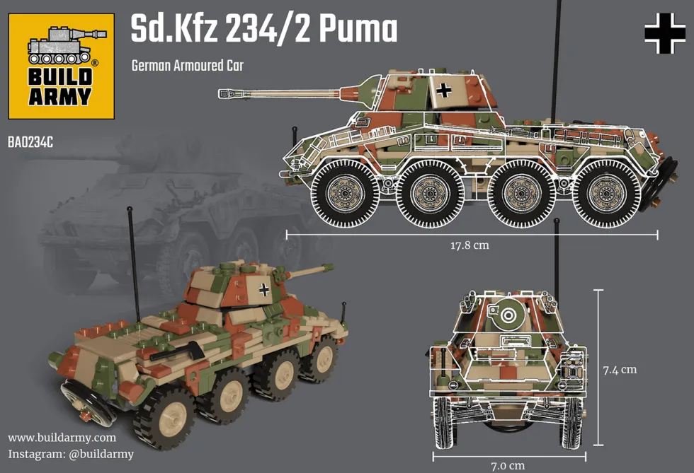 Build Army 1/33 Sd.Kfz.234/2 Puma
