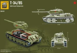 Build Army 1/33 T-34/85 Medium Tank
