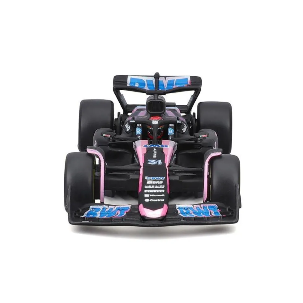 Burago 1/43 BWT Alpine A524 F1 2024 #31 Esteban Ocon With Helmet