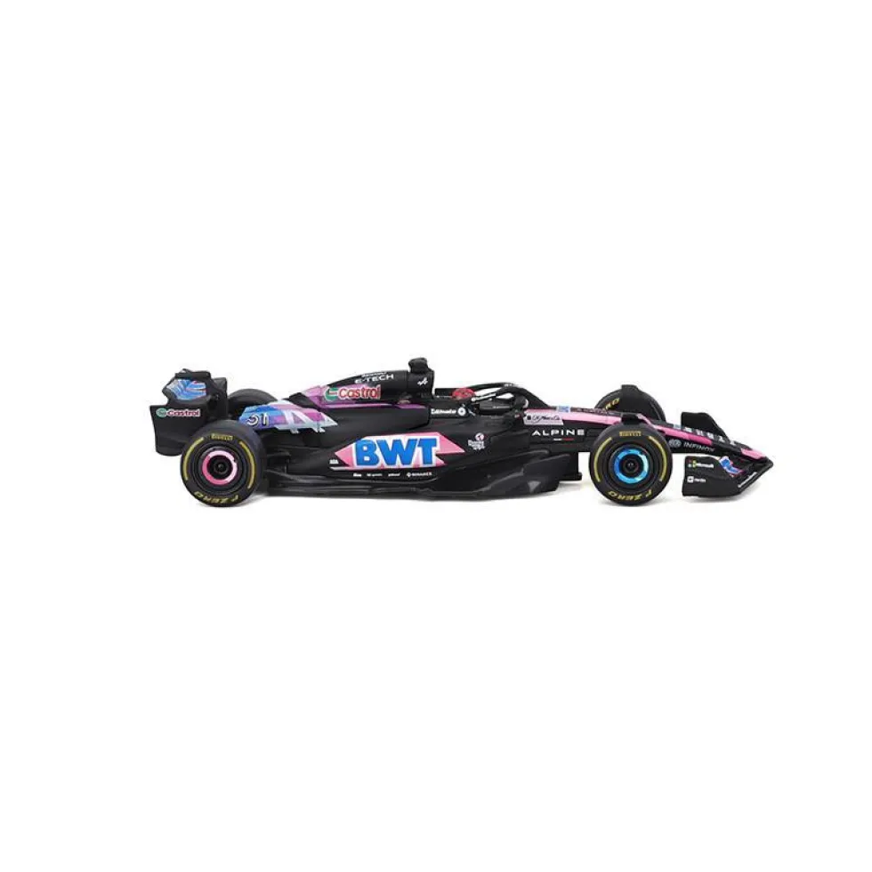 Burago 1/43 BWT Alpine A524 F1 2024 #31 Esteban Ocon With Helmet