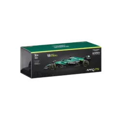 Burago 1/24 F1 Aston Martin AMR24 with Driver Helmet - Lance Stroll Diecast Model