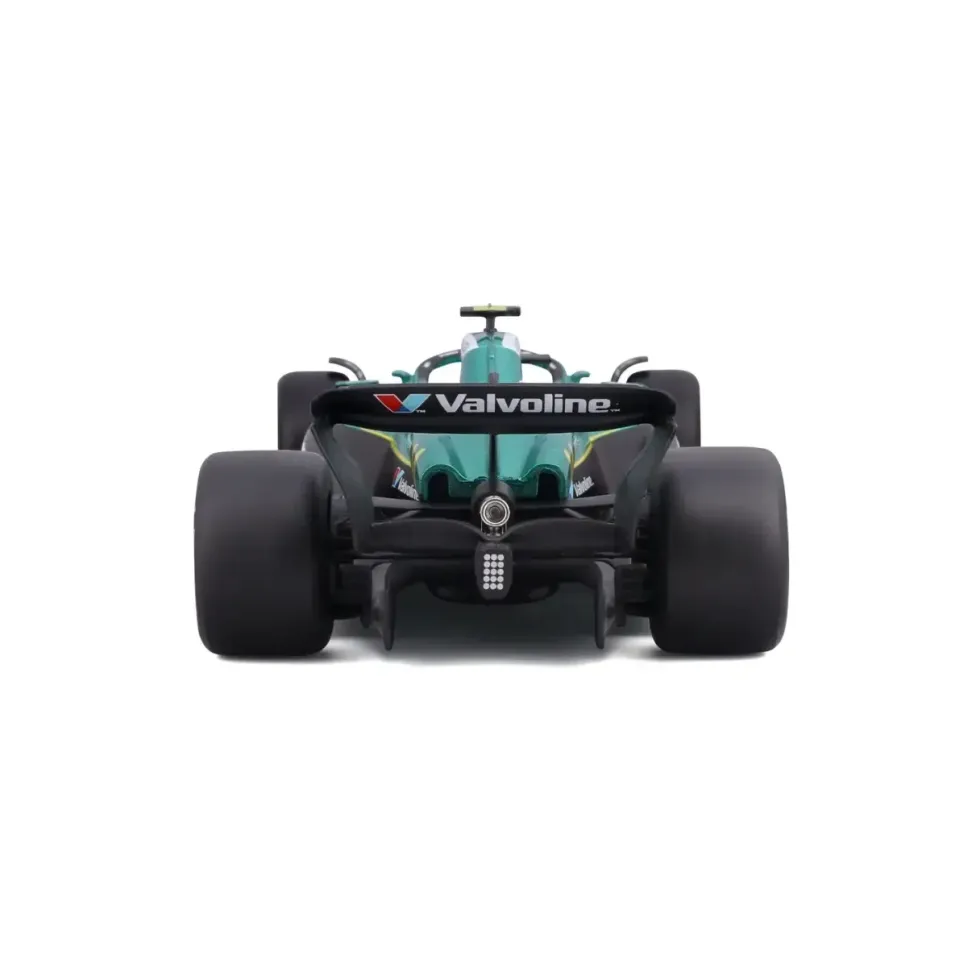 Burago 1/24 F1 Aston Martin AMR24 with Driver Helmet - Fernando Alonso Diecast Model