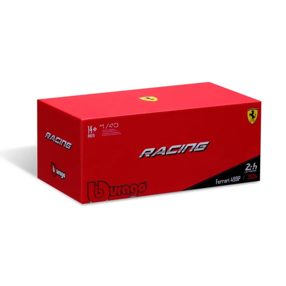 Burago 1/43 Ferrari Racing 499p Le Mans Hypercar 2024 AF Corse #50 Hard Case Diecast Model