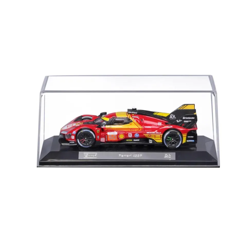 Burago 1/43 Ferrari Racing 499p Le Mans Hypercar 2024 AF Corse #50 Hard Case Diecast Model
