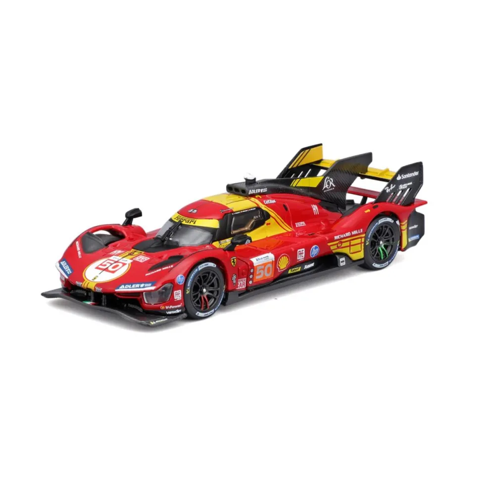 Burago 1/43 Ferrari Racing 499p Le Mans Hypercar 2024 AF Corse #50 Hard Case Diecast Model
