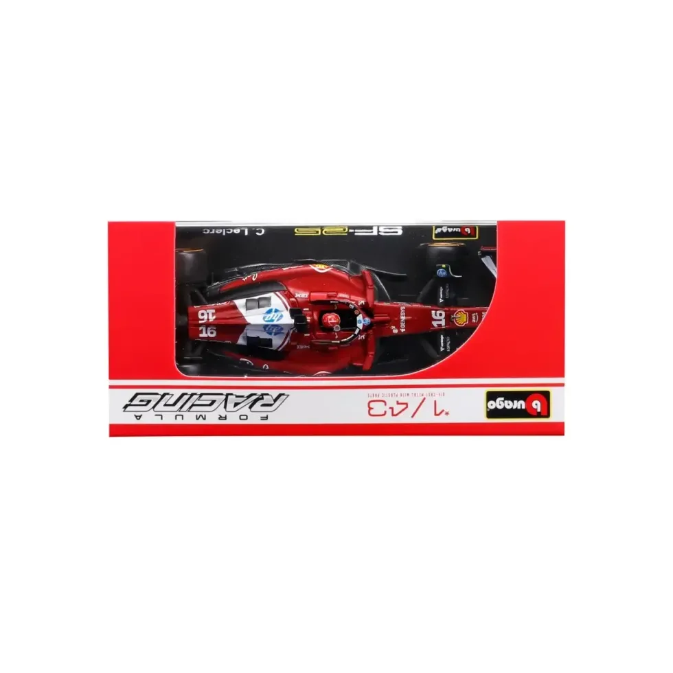 Burago 1/43 Ferrari SF-25 F1 #16 2025 Leclerc with Helmet