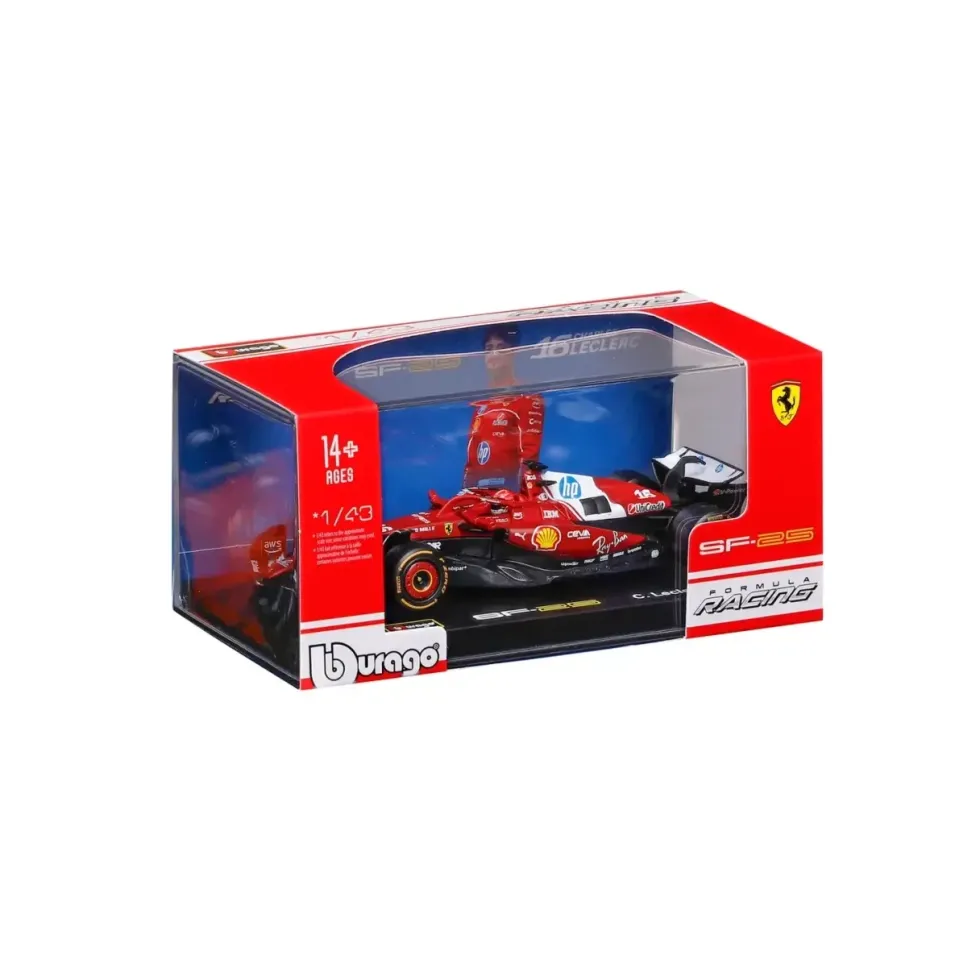 Burago 1/43 Ferrari SF-25 F1 #16 2025 Leclerc with Helmet