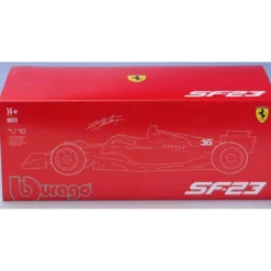 Burago 1/18 Ferrari SF-24, Leclerc with Helmet 2024 Formula 1, Deluxe Hard Case