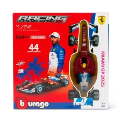 Burago 1/24 F1 Ferrari SF-25 Miami GP 2025 Diecast Model Kit - Lewis Hamilton