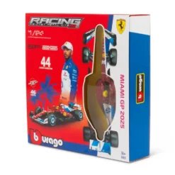 Burago 1/24 F1 Ferrari SF-25 Miami GP 2025 Diecast Model Kit - Lewis Hamilton