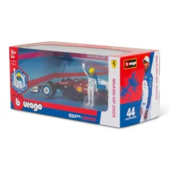 Burago 1/24 F1 Ferrari SF-25 Miami GP 2025 with Driver Figure - Lewis Hamilton Diecast Model