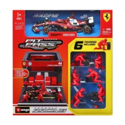 Burago 1/43 F1 Ferrari SF-25 2025 Pit Pass Diorama - Lewis Hamilton