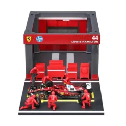 Burago 1/43 F1 Ferrari SF-25 2025 Pit Pass Diorama - Lewis Hamilton