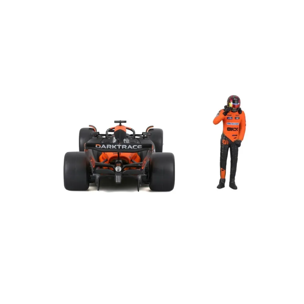 Burago 1/24 F1 McLaren MCL38 2024 With Piastri Figure Diecast Model