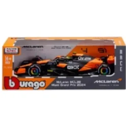 Burago 1/24 F1 Mclaren Tyre Changing Racing Car (2024) Norris Playset