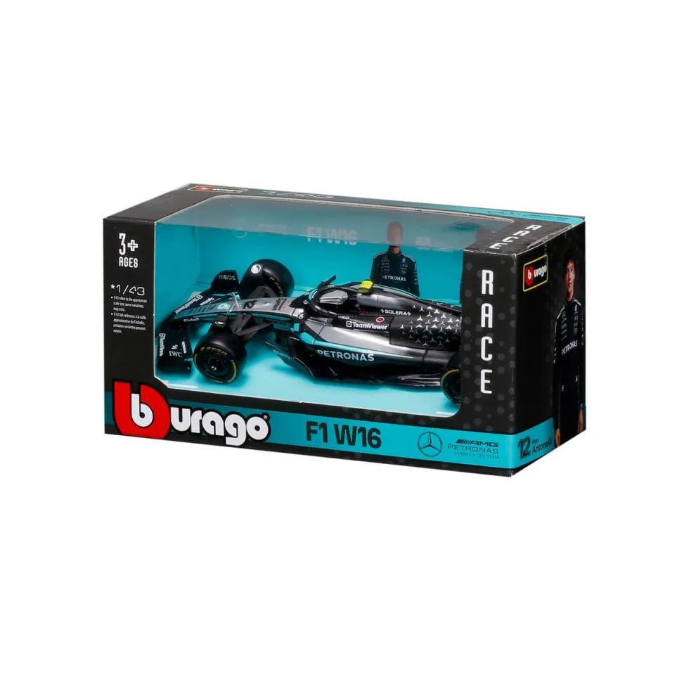 Burago 1/43 Mercedes-Benz W16 F1 2025 #12 Kimi Antonelli Diecast Model