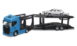 Burago 1/43 Scania S730 Transporter With Porsche Macan