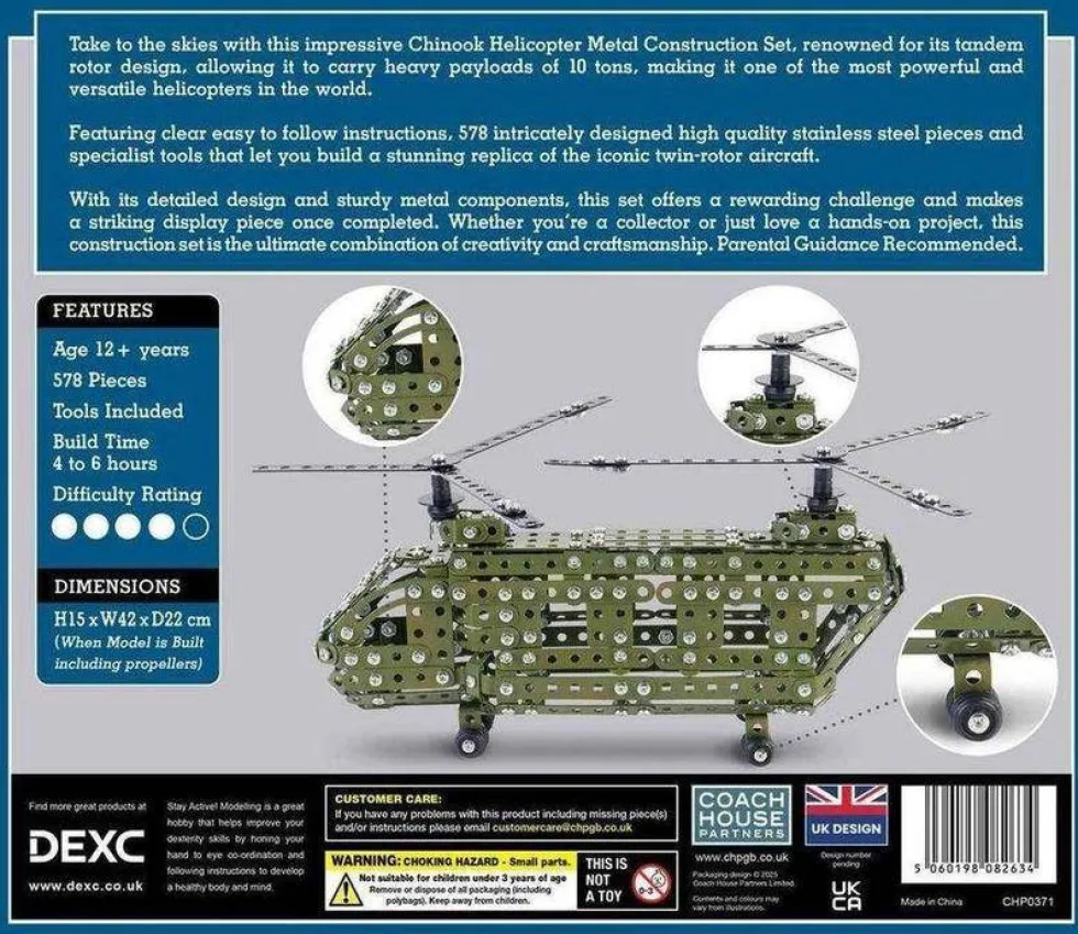 Coach House Partners - Boeing CH-47 Chinook - Metal Construction Set