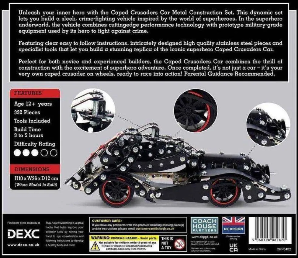 Coach House Partners - Caped Crusaders Car - Metal Construction Set