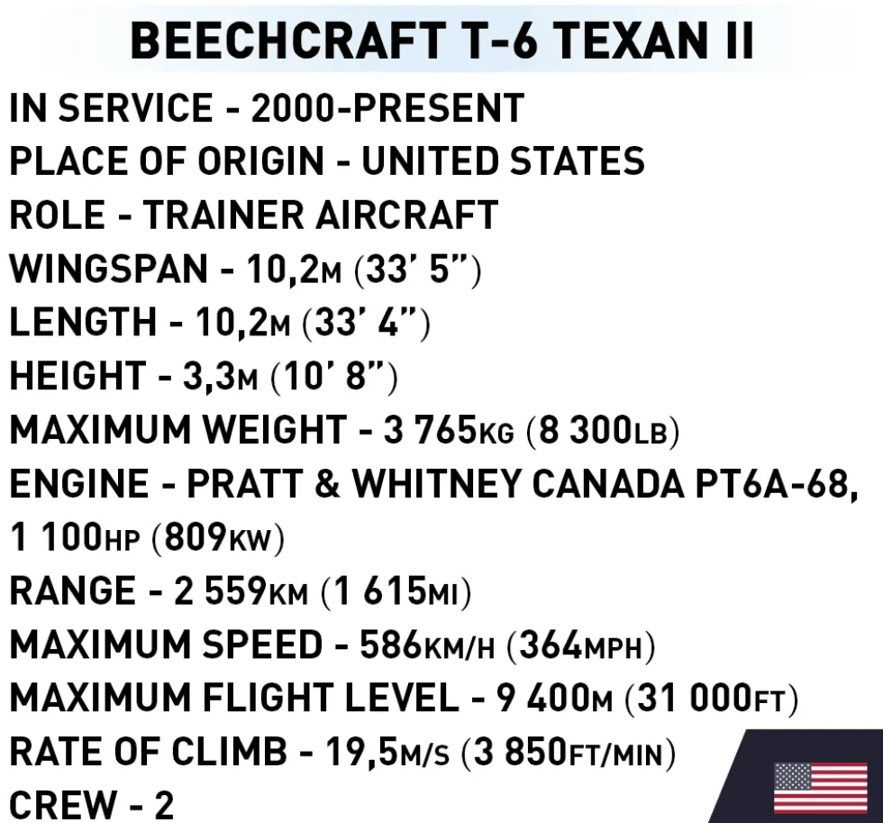 Cobi Beechcraft T-6 Texan II US Navy