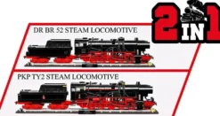 Cobi 1/35 DR BR52 Steam Locomotive & Railway Semaphore