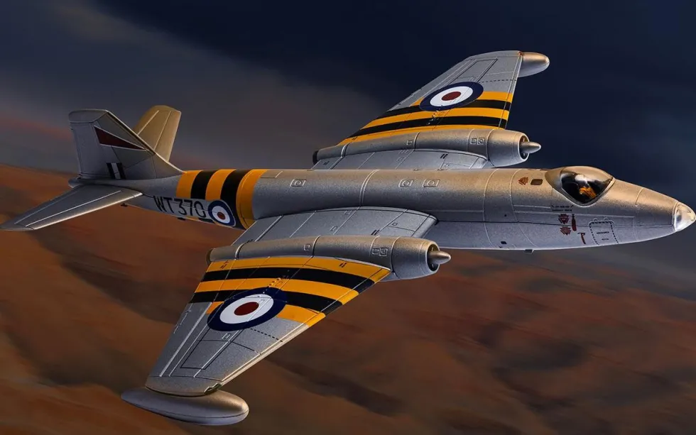 Corgi 1/48 English Electric Canberra B.6 WT370, Wg. Cdr. Paul Mallorie Diecast Model